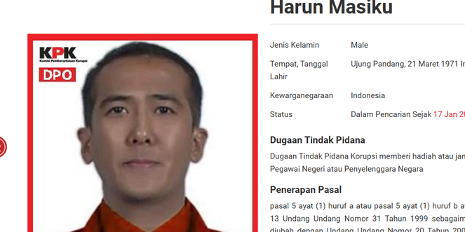 Inilah Misteri Koordinat Harun Masiku, KPK Tahu Lokasi, Mengapa Tak Kunjung Ditangkap? pantau terus perkembangan kasusnya