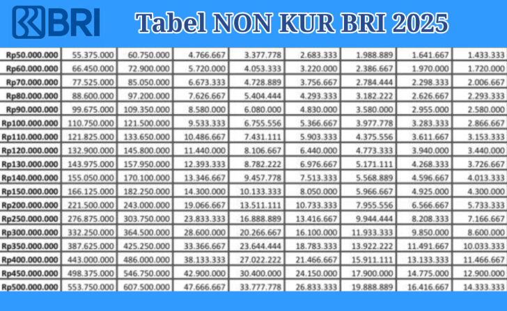Solusi Modal Besar Tanpa KUR, Skema Angsuran BRI 2025 dengan Plafon Hingga Rp250 Juta, Cicilan Mulai 100 Ribuan, Ajukan Sekarang Juga!